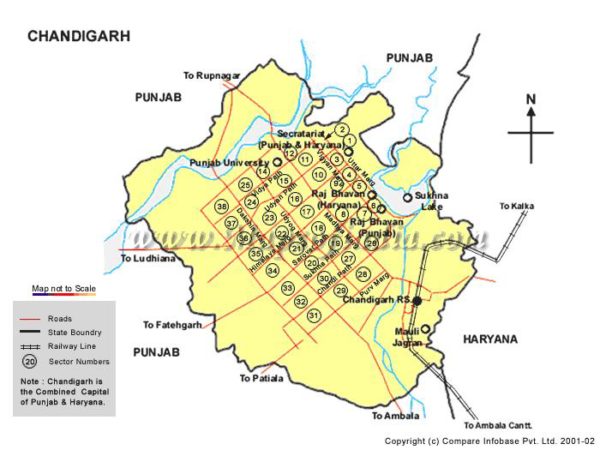 LOCATION OF STUDY - Map of Chandigarh